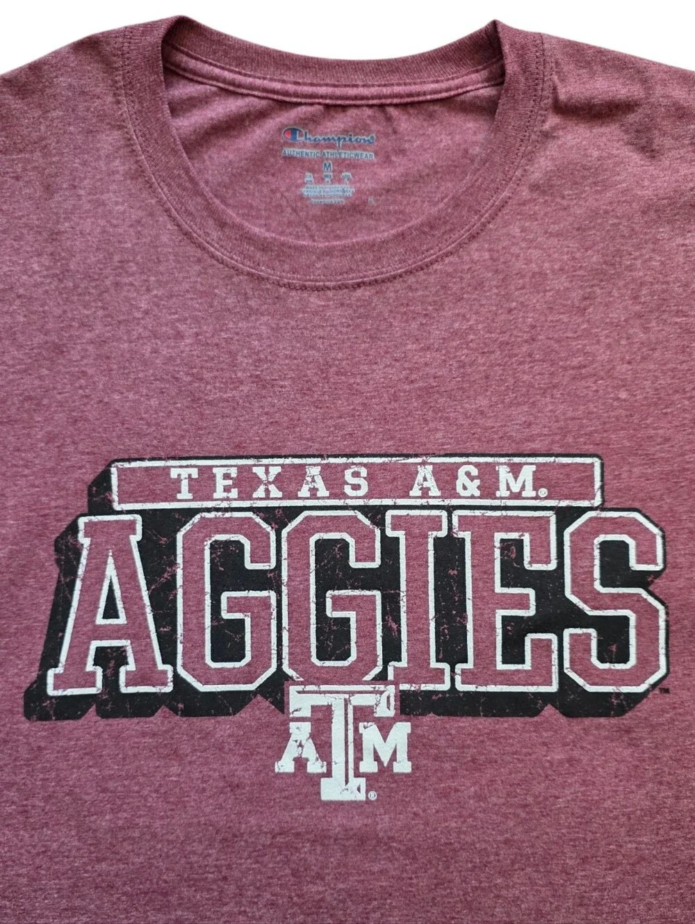 ​Texas A&M Aggies Champion Medium Maroon Collegiate Tee Shirt - Picture 3 of 7